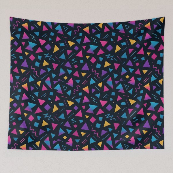 Item preview, Pattern Memphis Neon Anni ’80 – Geometrie Pop a Gradiente (Retro 80s Geometric Neon Pattern) designed and sold by galaxysalvo.