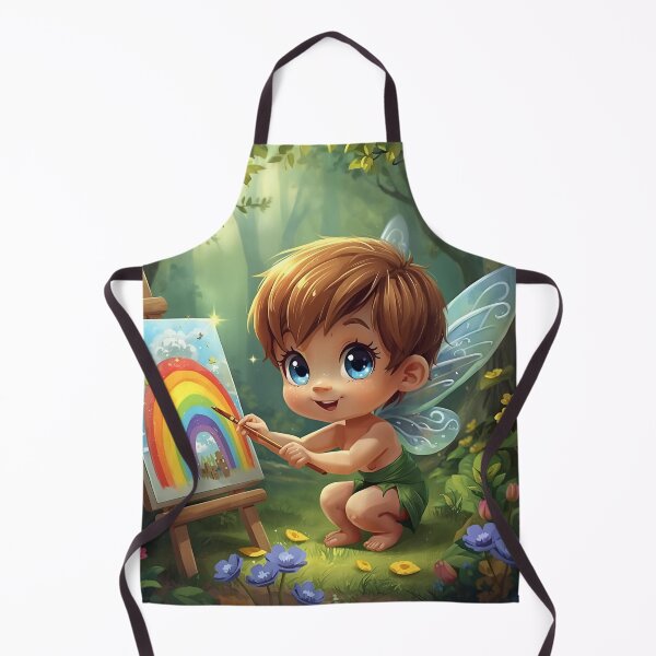 Item preview, Little tree elf paints a rainbow designed and sold by SimonsDesignArt.
