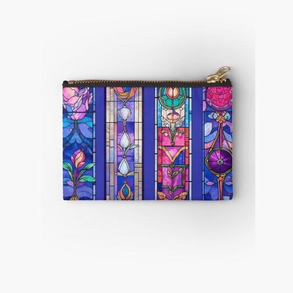 Item preview, Vibrant Purple Floral Stained Glass Panels designed and sold by LanaGustavsson.