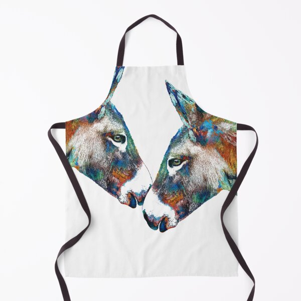 Item preview, Twin Flames Colorful Donkey Art On White designed and sold by Sharon Cummings Art.