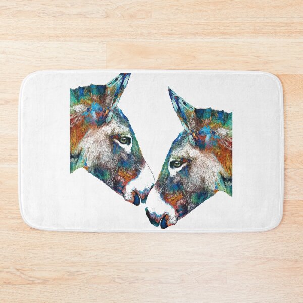 Item preview, Twin Flames Colorful Donkey Art On White designed and sold by Sharon Cummings Art.