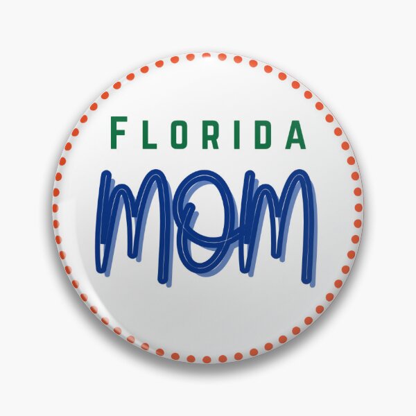 Item preview, Florida Mom Football Gameday Pin Button designed and sold by Kickoff Buttons.