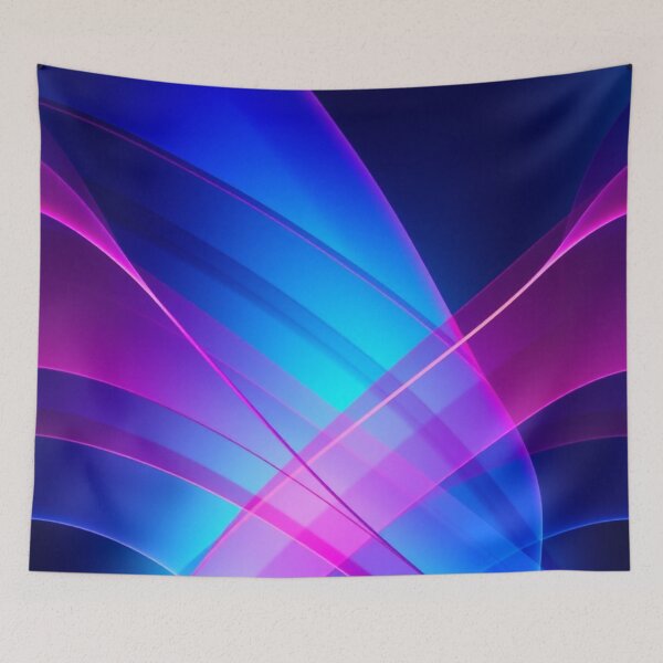 Item preview, Chromatic Waves “Aurora Pulse” | Neon Magenta and Cyan Gradient Flow designed and sold by CMdigit.