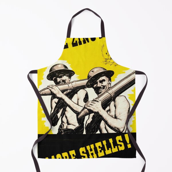 Item preview, Vintage WWII Propaganda Poster | Bold Yellow & Black Art | Industrial Mobilization | More Zinc & More Shells Call to Action designed and sold by artofuniverse.