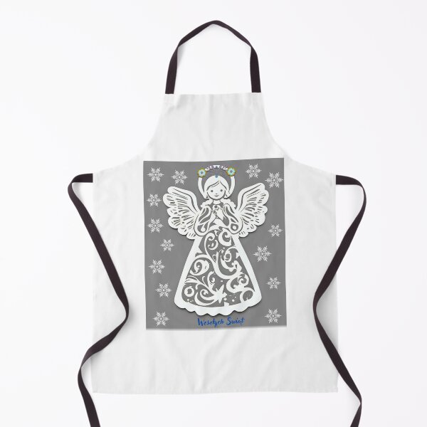 Item preview, Folk Angel Christmas Card – Papercut Style Wesołych Świąt Design designed and sold by AmberWit.