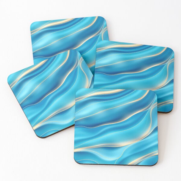 Item preview, Chromatic Waves “Quantum Tide” | Indigo and Gold Gradient Flow designed and sold by CMdigit.
