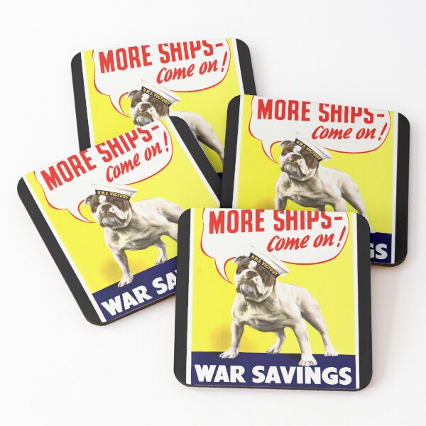 Item preview, WWII British Propaganda Poster | Bulldog & Naval Strength | War Savings Encouragement | HMS Victory Art Print | Bold Colors Decor designed and sold by artofuniverse.