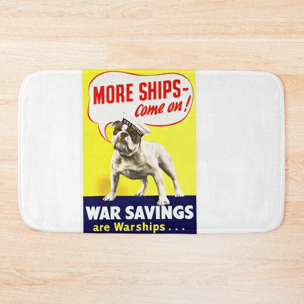 Item preview, WWII British Propaganda Poster | Bulldog & Naval Strength | War Savings Encouragement | HMS Victory Art Print | Bold Colors Decor designed and sold by artofuniverse.