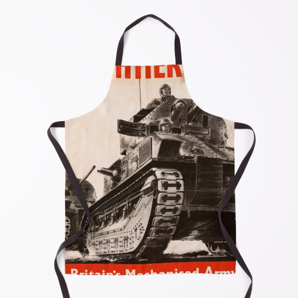Item preview, WWII British Propaganda Poster | Powerful Mechanized Army Tank | Vintage Military Art Print | Strength & Modernization designed and sold by artofuniverse.
