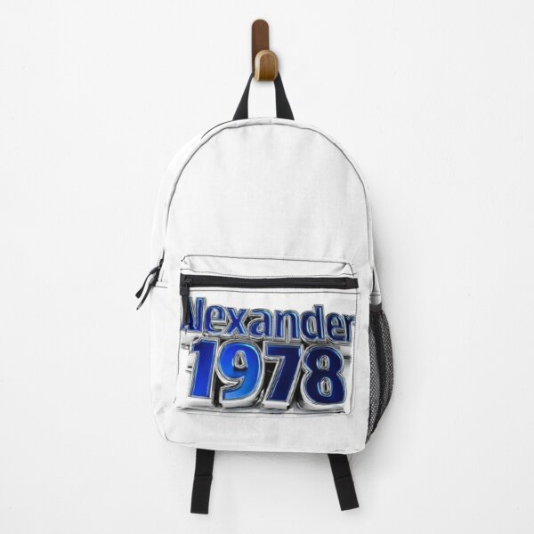 Item preview, Alexander 1978 – Blue Chrome Retro Name Design designed and sold by AlexLineArt.