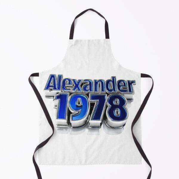 Artikelvorschau, Alexander 1978 – Blaues Chrom-Retro-Namensdesign entworfen und verkauft von AlexLineArt.