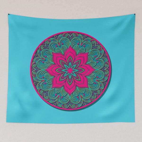 Item preview, Pink Teal Mandala Pattern Meditation Abstract Geometric designed and sold by TeeARTHY.
