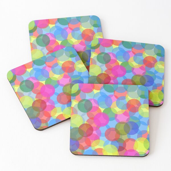 Item preview, Vibrant Overlay Circles Pattern: Abstract Rainbow Bubble Pop Art designed and sold by DeeLulu.