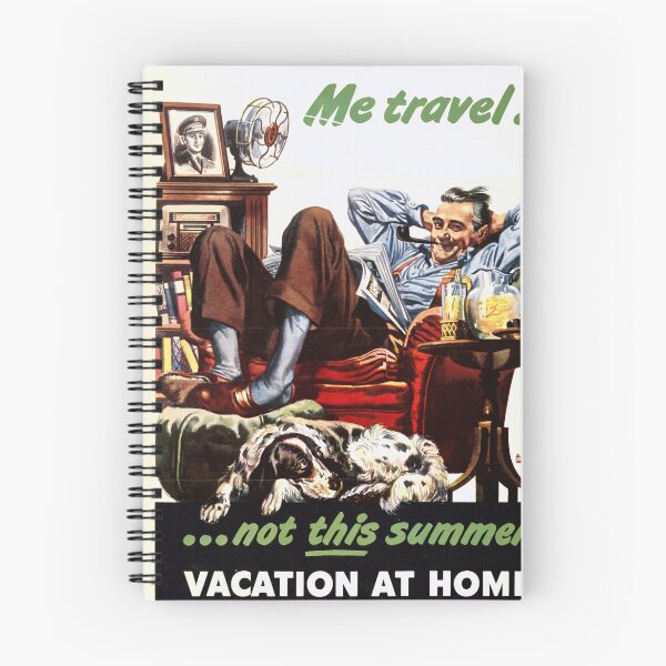 Item preview, Vintage WWII Poster | Albert Dorne Art | 1940s Home Decor | Staycation Message | Mid-Century Illustration & Propaganda designed and sold by artofuniverse.