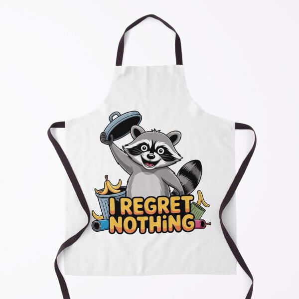 Item preview, I Regret Nothing – Funny Cartoon Raccoon Trash Panda Humor Design designed and sold by AbderraimArt.