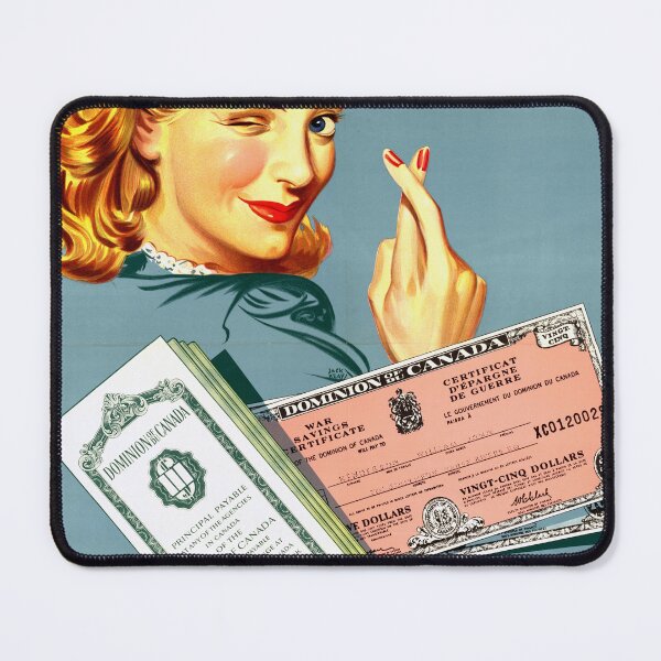 Item preview, Vintage WWII Canada Poster | 1940s Woman Winking | Me & My War Savings | Bold Mid-20th Century Art Print | Patriotic Wall Decor designed and sold by artofuniverse.