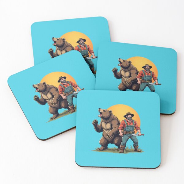 Item preview, Bear Man Axe Wilderness Lumberjack Outdoors Vintage designed and sold by TeeARTHY.