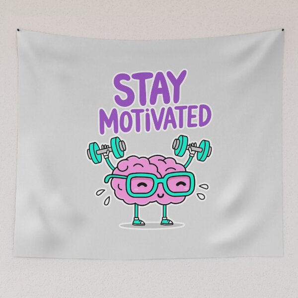 Item preview, Stay Motivated Brain Workout Dumbbells designed and sold by ArtCustomDesign.