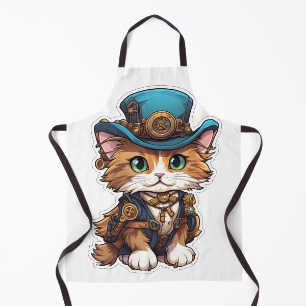 Item preview, Steampunk Ginger Cat Clockwork Explorer Sticker designed and sold by RBCreates.