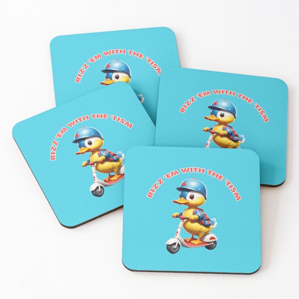 Item preview, Rizz Em With The Tism Funny Duck Meme designed and sold by TeeARTHY.