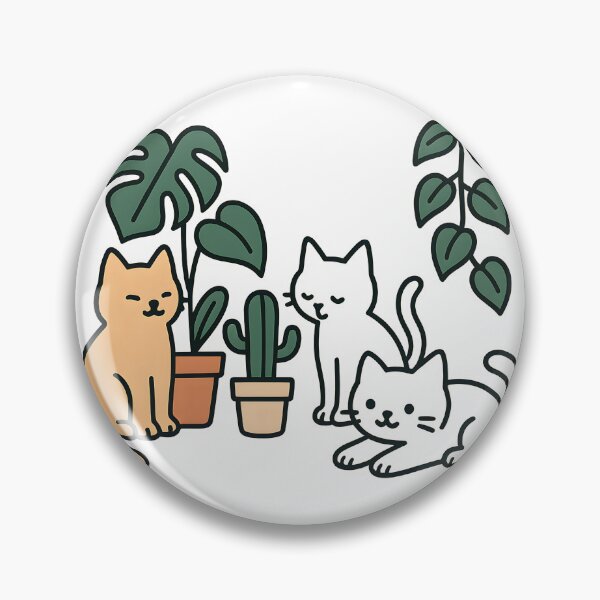 Item preview, Minimal Cat Jungle – Gatti & Piante in Line Art designed and sold by galaxysalvo.