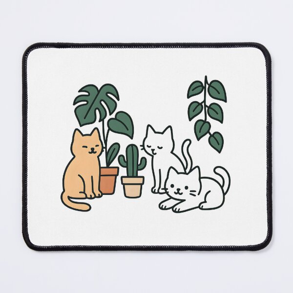 Item preview, Minimal Cat Jungle – Gatti & Piante in Line Art designed and sold by galaxysalvo.