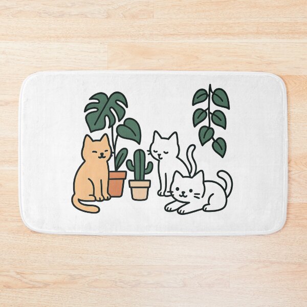 Item preview, Minimal Cat Jungle – Gatti & Piante in Line Art designed and sold by galaxysalvo.