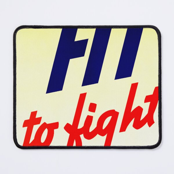 Item preview, Vintage WWII Propaganda Poster | MAKE IT FIT to Fight | Industrial Worker Motivation | Bold Red & Blue Typography Art designed and sold by artofuniverse.