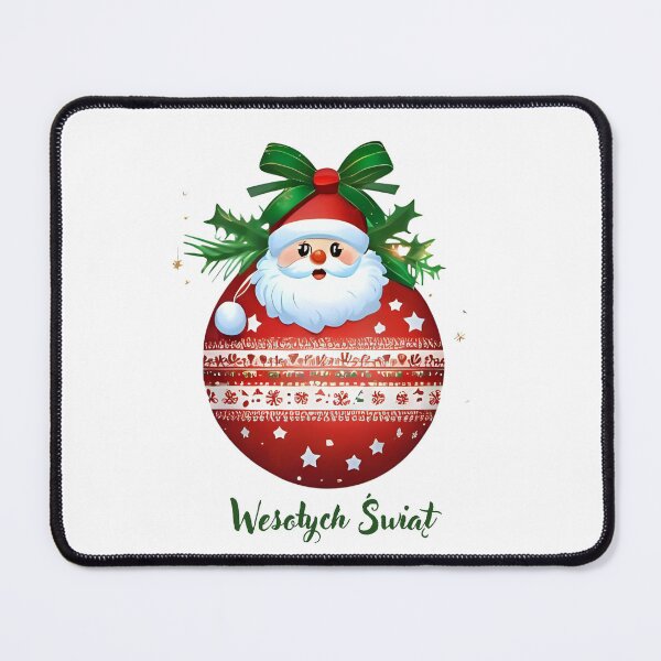 Item preview, Wesołych Świąt – Polish Christmas Santa Ornament Design designed and sold by AmberWit.