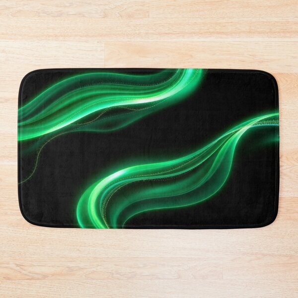Item preview, Chromatic Waves “Luminous Stream” | Emerald and Gold Bioluminescent Flow Pattern designed and sold by CMdigit.