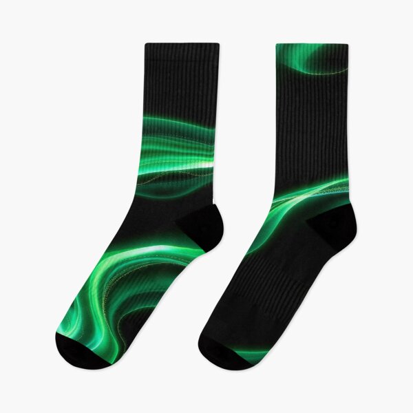 Item preview, Chromatic Waves “Luminous Stream” | Emerald and Gold Bioluminescent Flow Pattern designed and sold by CMdigit.