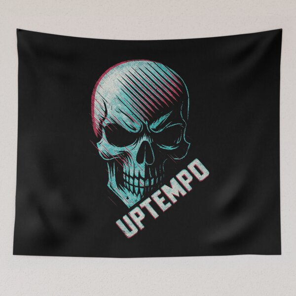 Item preview, Uptempo 3D Glitch Skull - Vaporwave Techno & Hardcore Design designed and sold by SPAZE-Typo.