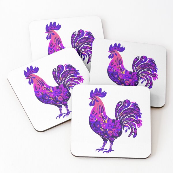 Item preview, Neon Folk Rooster – Modern Twist on Polish Tradition designed and sold by AmberWit.