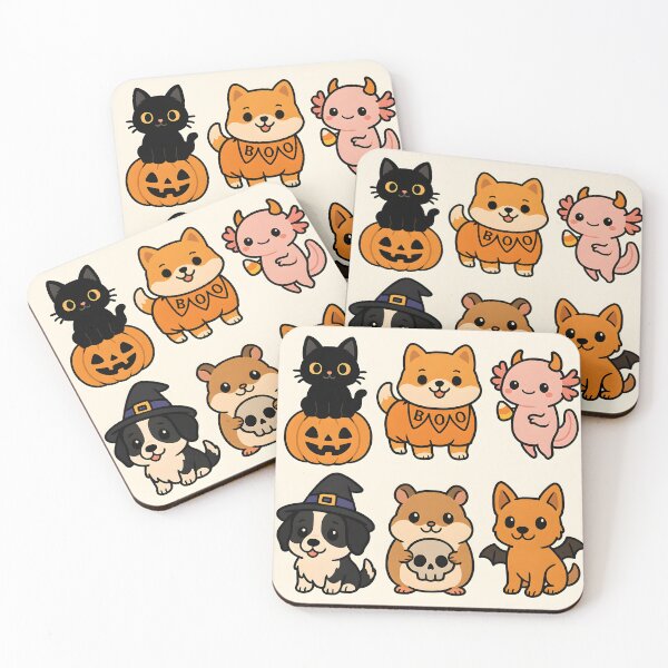 Item preview, Paw-kin Patch – Cute Halloween Pet Pumpkins Sticker Pack designed and sold by anniejunoaxie.