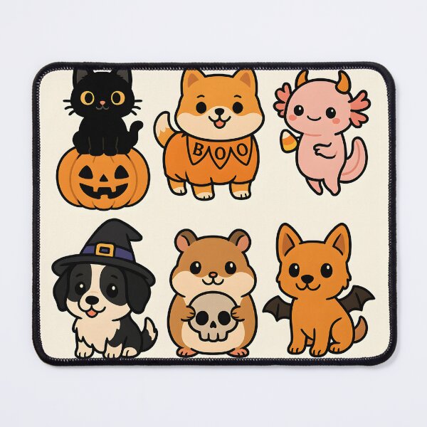 Item preview, Paw-kin Patch – Cute Halloween Pet Pumpkins Sticker Pack designed and sold by anniejunoaxie.