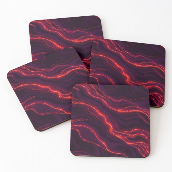 Item preview, Chromatic Waves “Pulse Divergence” | Fiery Amber and Crimson Energy Flow Pattern designed and sold by CMdigit.