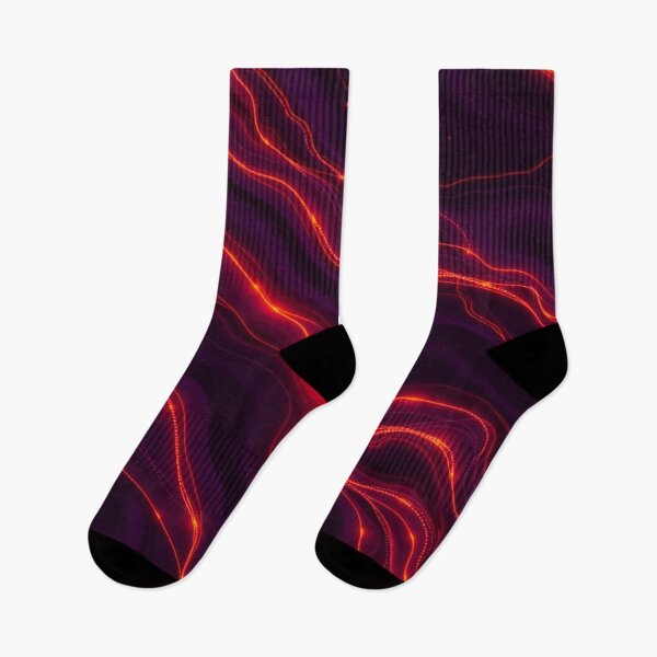 Item preview, Chromatic Waves “Pulse Divergence” | Fiery Amber and Crimson Energy Flow Pattern designed and sold by CMdigit.