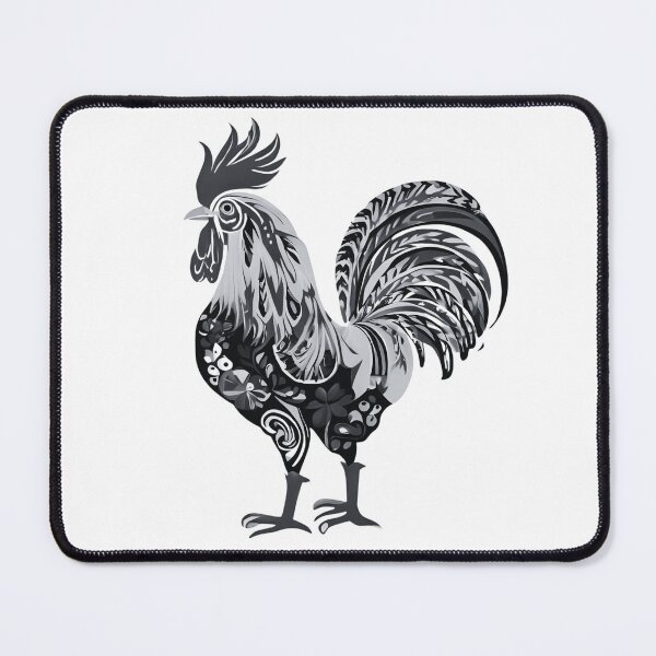 Item preview, Black & White Folk Rooster – Minimalist Polish Art Design designed and sold by AmberWit.