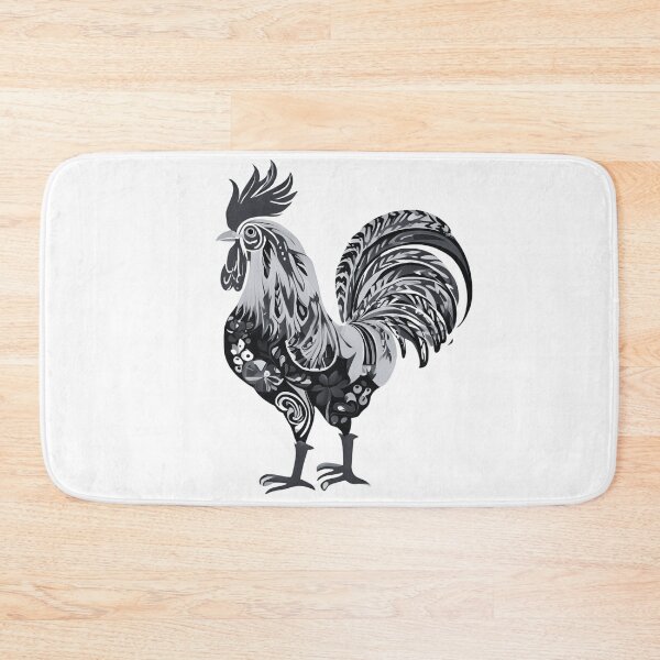 Item preview, Black & White Folk Rooster – Minimalist Polish Art Design designed and sold by AmberWit.