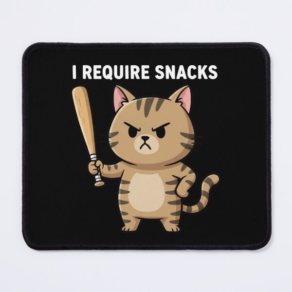 Item preview, I Require Snacks. Funny Cats Lover Design for Men Women Kids designed and sold by ahmed2751989.