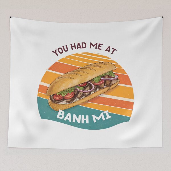 Item preview, You Had Me At Bánh Mì – Retro Vietnamese Sandwich Sunset Design designed and sold by VividOrganica.