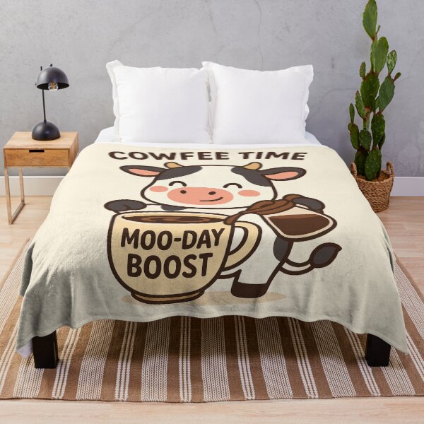 Item preview, Cowfee Time – Cute Cow Serving Coffee designed and sold by MartzDesigns.
