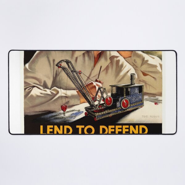 Item preview, Vintage WWII British Propaganda Poster | Model Crane Toy Art | Tom Purvis Design | Historical War Poster for Collectors designed and sold by artofuniverse.