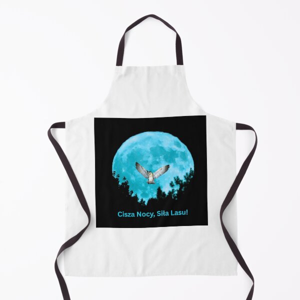 Item preview, Cisza Nocy, Siła Lasu – Polish Owl and Moon Design - Aqua Edition designed and sold by AmberWit.