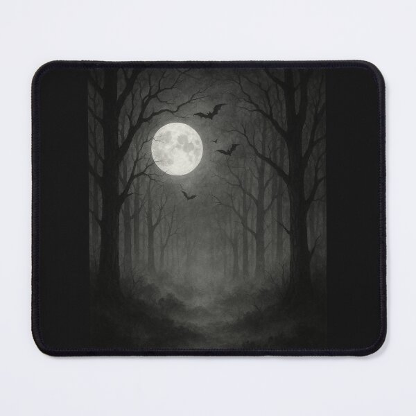 Item preview, Foggy Halloween Forest – Dark Gothic Moonlit Night Scene designed and sold by PsyFlow35.
