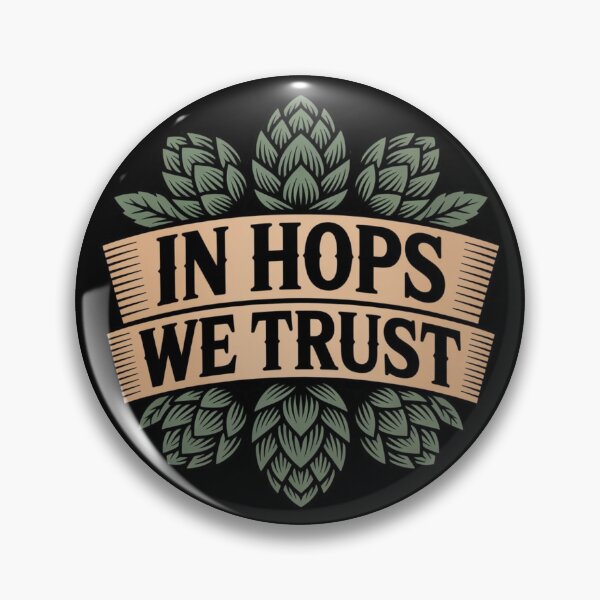 Item preview, Craft Beer Design – In Hops We Trust Retro Style designed and sold by CrunchyGoats.