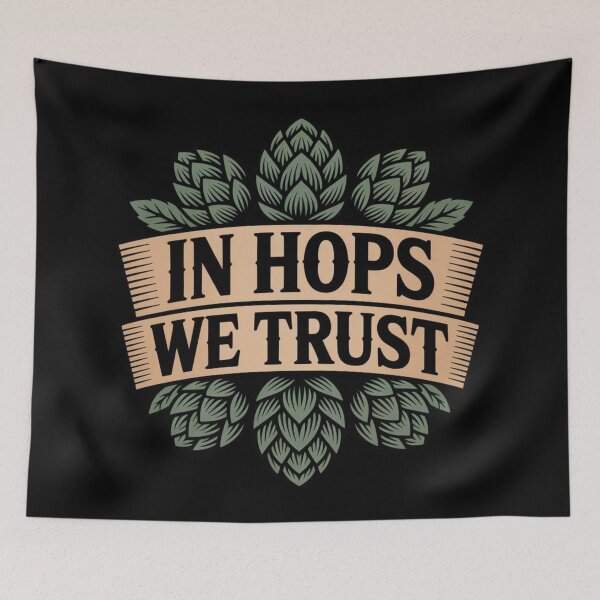 Item preview, Craft Beer Design – In Hops We Trust Retro Style designed and sold by CrunchyGoats.