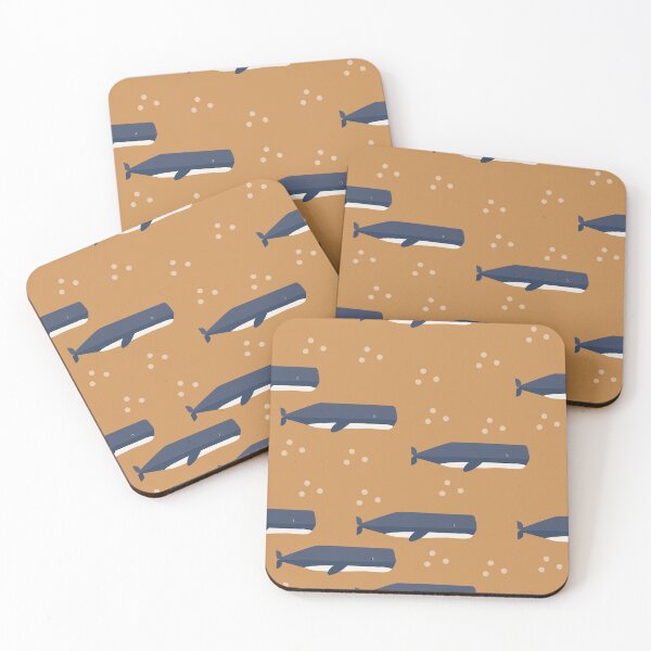 Item preview, Sperm whales on brown designed and sold by reneesillus.