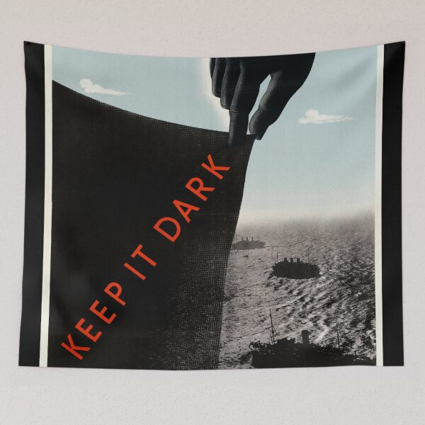 Item preview, WWII Propaganda Poster | Keep It Dark | Careless Talk Costs Lives | Secrecy & Security Art | Vintage Military Print designed and sold by artofuniverse.