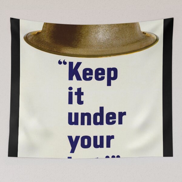 Item preview, WWII British Propaganda Poster | Brodie Helmet Art Print | Historical Wall Art | Careless Talk Costs Lives | Keep It Under Your Hat designed and sold by artofuniverse.